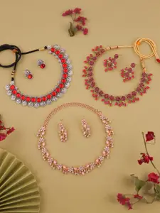 Anouk Gold-Plated Earring & Necklace Set