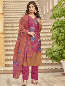 Stylee LIFESTYLE Embroidered Pure Silk Unstitched Dress Material