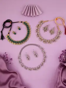 Anouk Gold-Plated Earring & Necklace Set