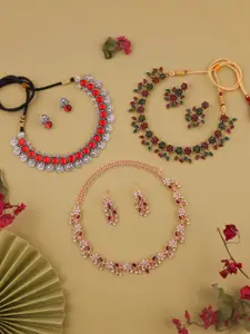 Anouk Gold-Plated Earring & Necklace Set