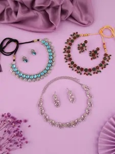 Anouk Gold-Plated Earring & Necklace Set