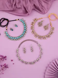 Anouk Gold-Plated Earring & Necklace Set