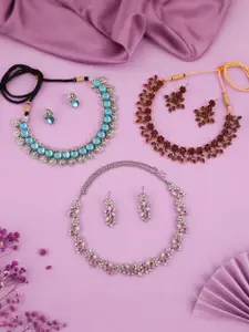 Anouk Gold-Plated Earring & Necklace Set