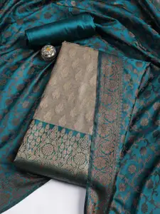 Meena Bazaar Art Silk Woven Design Chanderi Unstitched Dress Material