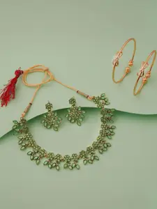 Anouk Gold-Plated Bangle & Necklace Set