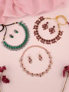 Anouk Gold-Plated Earring & Necklace Set