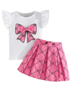 StyleCast x Revolte Girls Printed Top with Skirt