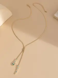 StyleCast x Revolte Gold-Plated Artificial Stones Studded Necklace