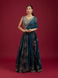 MOHEY Embellished Zardozi Ready to Wear Lehenga & Blouse With Dupatta