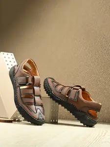 Vellinto Men Casual Synthetic Leather Fisherman Sandals