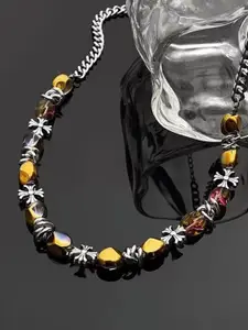 StyleCast x Revolte Silver-Plated Enamelled Necklace