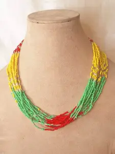 Crunchy Fashion Gold-Plated Artificial Beaded Necklace