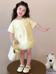 StyleCast x Revolte Girls Net A-Line Mini Dress