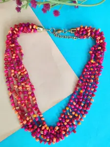 Crunchy Fashion Gold-Plated Artificial Beaded Necklace