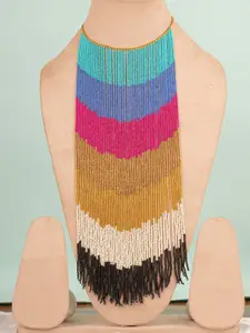 Crunchy Fashion Gold-Plated Artificial Beaded Necklace