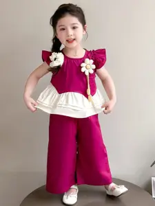 StyleCast x Revolte Girls Colourblocked Top With Palazzos