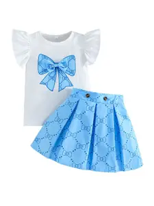 StyleCast x Revolte Girls Printed Top with Skirt