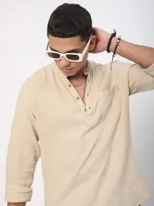 VASTRADO Men Woven Design Anarkali Kurta