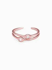 GIVA Rose Gold Dual Feat Ring