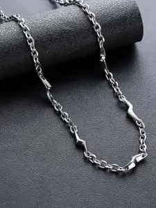 StyleCast x Revolte Stainless Steel Silver-Plated Minimal Necklace