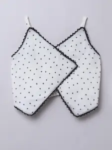 taffykids Girl's Conversational Printed Cotton V-Neck Crop Top