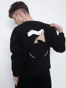 SHOWOFF Men Embroidered Cotton Pullover Sweatshirt