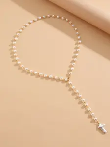 StyleCast x Revolte Gold-Plated Pearls Beaded Necklace