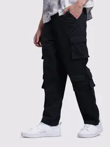 The Roadster Life Co. Men Mid-Rise Pure Cotton Relaxed Fit Cargos