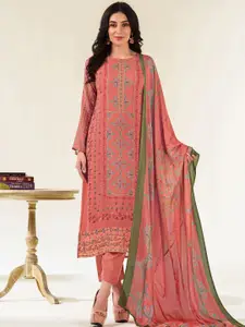 Stylee LIFESTYLE Embroidered Pure Silk Unstitched Dress Material