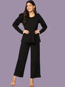 SRUTVA FASHION V-Neck Top With Palazzo Co-Ords