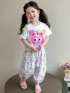 StyleCast x Revolte Girls Printed T-shirt With Pyjamas