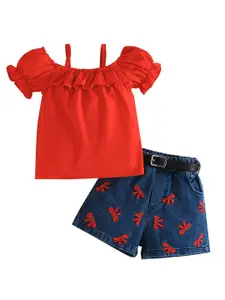 StyleCast x Revolte Girls Shoulder Straps Top With Shorts