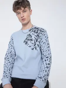 SHOWOFF Men Animal Printed Round Neck Sweatshirt