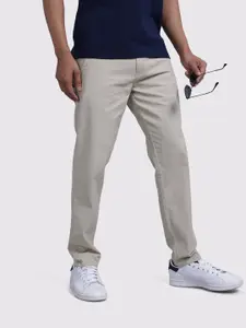 The Roadster Life Co. Men Mid-Rise Pure Cotton Regular Fit Chinos