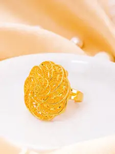 Manikya Gold-Plated Adjustable Finger Ring