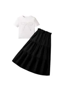 StyleCast x Revolte Girls Short Sleeves Top With Skirt