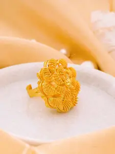 Manikya Gold-Plated Adjustable Finger Ring