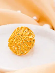 Manikya Gold-Plated Adjustable Finger Ring