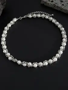 StyleCast x Revolte Silver-Plated Artificial Stones Beaded Necklace