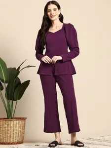 SRUTVA FASHION Top With Palazzo Co-Ords