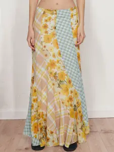 StyleCast Printed Flared Maxi Skirt