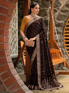 Saree mall Abstract Embellished Beads and Stones Mysore Silk Sarees