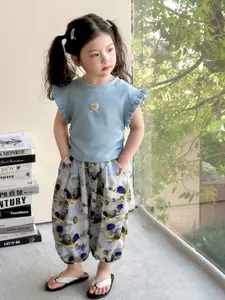 StyleCast x Revolte Girls Round Neck Top With Pyjamas