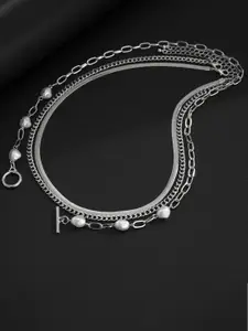 StyleCast x Revolte Silver-Plated Artificial Stones Beaded Necklace