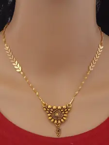 Ramdev Art Fashion Jwellery Gold-Plated Brass Necklace