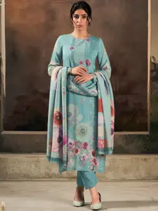 Stylee LIFESTYLE Embroidered Pure Silk Unstitched Dress Material