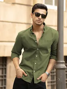 Powerlook SS25 Button-Down Collar Pure Cotton Lightweight Casual Shirt