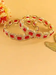 LAVAZZA Set Of 2 Crystal & Zircon-Studded Bangles