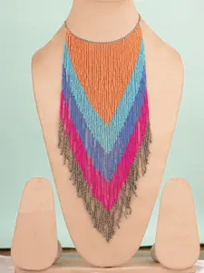 Crunchy Fashion Gold-Plated Artificial Beaded Necklace