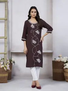 all about you Women Ethnic Motifs Embroidered Kurta with Thread Work